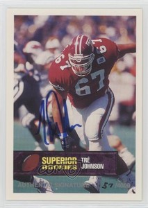 1994 Superior Rookies Auto /4000 Tre' Johnson Tre Johnson #34 Rookie Auto RC