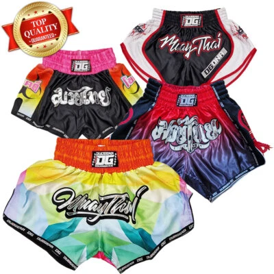 MUAY THAI KICKBOXING SHORTS BOXING SUPREME QUALITY TRAINING FIGHTING Size XS-XL - Image 1 of 4