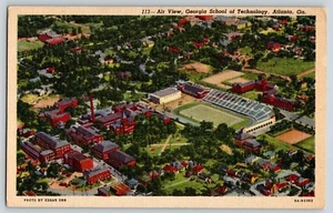 Postcard Aerial View - Georgia School of Technology - Atlanta Georgia - Picture 1 of 2