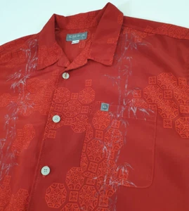 Quicksilver Vintage 90s Y2K Hawaiihemd Rot Geometrisch Japanisch Herren XL - Bild 1 von 11