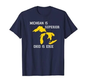 Michigan is Superior, Ohio is Erie Vintage T-Shirt Herren Mode Damen Kind T-Shirt - Bild 1 von 5