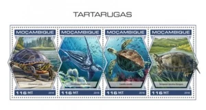 Mozambique - 2018 Turtles on Stamps - 4 Stamp Sheet - MOZ18405a - Picture 1 of 1