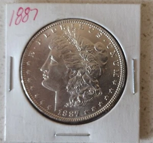 1887-P MINT UNCIRCULATED STATE MORGAN SILVER DOLLAR - Picture 1 of 4