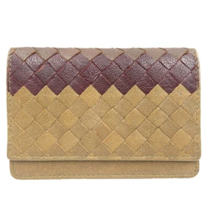 AUTHENTIC Card Case BOTTEGA VENETA Brown Leather - Picture 1 of 6
