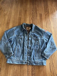 Vintage Levi Strauss Mens Trucker Jacket Denim 90s Lined Relaxed 70518 XX Large - Picture 1 of 12