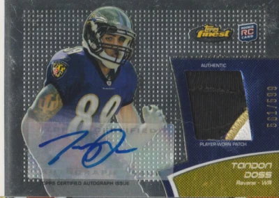 Tandon Doss 2011 Topps Finest rookie RC GU jersey autograph auto card RAP-TD - Image 1 of 2