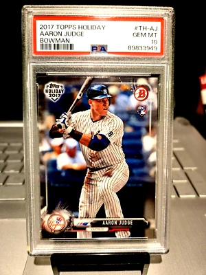 2017 Topps Holiday Aaron Judge Bowman #TH-AJ Gem Mt.10 " MVP." 62 Captain POP-39 - Image 1 of 4
