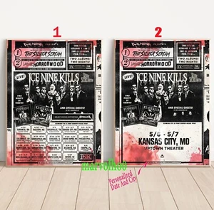 Custom Ice Nine Kills Release News About Their 2025 US Tour Poster - Picture 1 of 1