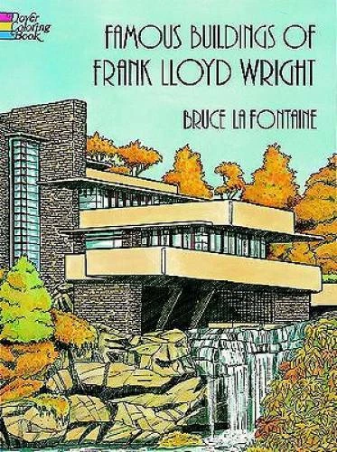 Famous Buildings of Frank Lloyd Wright (Dover History Coloring Book) - GOOD - Image 1 of 1