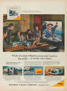 1959 Eastman Kodak Color Slides Young Boy On Fishing Trip Vintage Print Ad - Picture 1 of 1