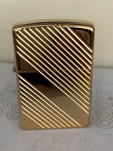 ZIPPO LIGHTER  31 CLASSIC  DIAGONAL GOLD  PLATE  1994 NEW NUOVO DISCOUNT - Picture 1 of 11