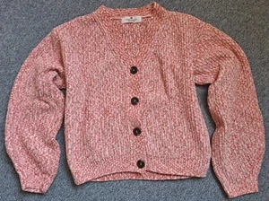 Mädchen Strickjacke rot rosa braun weiß meliert Gr. 158/164 von H&M - wie neu - Bild 1 von 3