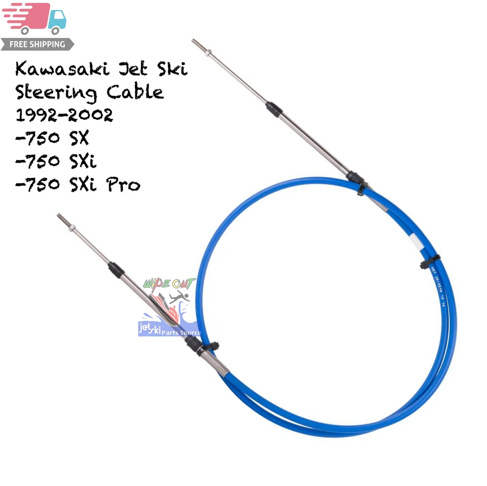 Kawasaki Jet Ski 1992-2002 750 SX, SXi, SXi Pro Steering Cable - Image 1 of 1