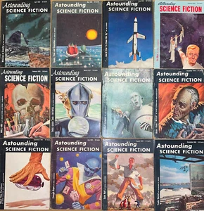 ASTOUNDING SCIENCE FICTION 1953 Jahrset alle 12 Ausgaben Freas Roboter Cover - Bild 1 von 3