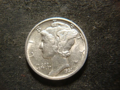 1931-D AU BU Mercury Head Dime MTX Cover