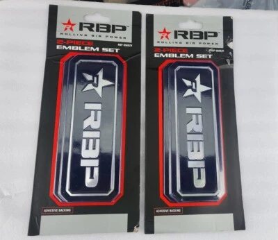 Lot Of 2 SETS RBP 2 piece Decorative Car Emblem, Body Badge, RBP-956BZR " - Image 1 of 3