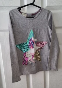 Girls Monsoon Grey Long Sleeved T-shirt 7-8 Years - Picture 1 of 2