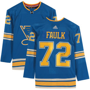 Justin Faulk St. Louis Blues Signed Blue Alternate Adidas Authentic Jersey