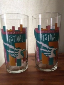  Kentucky Derby Festival Pegasus 1989 Mint Julep Beverage Drinking Glass Man Cav - Picture 1 of 9