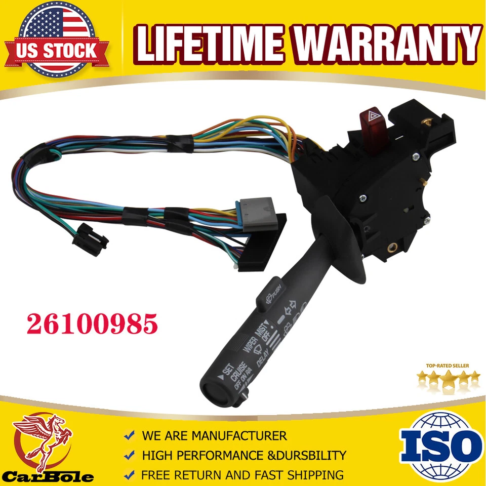 Переключатель сигнала поворота круиз-очиститель для 1995-98 Chevy Silverado C1500 Suburban Tahoe - Изображение 1 из 4