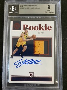 2018-19 Panini Encased Grayson Allen #10/25 SP RPA RED Rookie Patch Auto 9/10