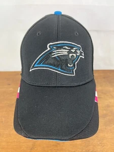 Carolina Panthers NFL Negro Poliéster A-Flex Elastizado Gorra Sombrero Para Hombres Talla S/M - Imagen 1 de 6
