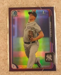 2015 Bowman Chrome DREW FINLEY Purple Refractor 091/250 - Picture 1 of 1