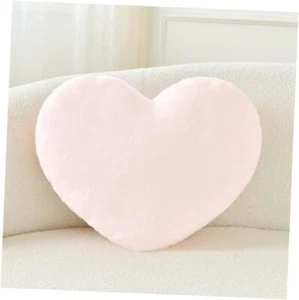  Heart Pillow Cute Fuzzy Pillows Throw Pillows for Bed Small-13"x10" Pink - Picture 1 of 7