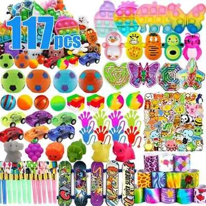 117 Pcs Party Favors For Kids, Treasure Box Toys For Classroom, Prizes Box Toys - Picture 1 of 7