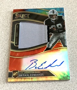 2020 Panini Select RC Tie Died Auto Relic #PSS-BED Bryan Edward Raiders /25 - Picture 1 of 2