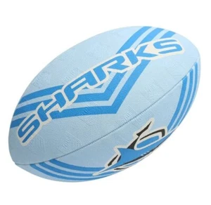 43546 CRONULLA SHARKS NRL LOGO KIDS SMALL MINI 11" FOOTBALL FOOT BALL FOOTY - Picture 1 of 1