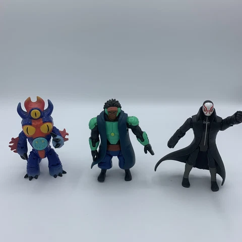 Lot of 3 Big Hero 6 Action Figure Lot Fred Wasabi Yokai poseable 4" Cover