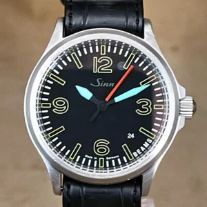 Sinn 556 Beams Limited Edition Automatic Date Steel Black Men's Watch 38mm - Picture 1 of 10