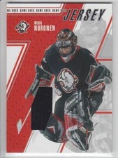 2002-03 BAP BTP MIKA NORONEN JERSEY GAME USED Between the Pipes Be Player Sabres