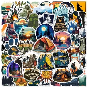 50X Outdoor Camping Vinyl Decal Graffiti Sticker Bomb Skate Laptop Guitar UK NEW - Picture 1 of 15
