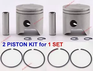 For YAMAHA Outboard (Piston Kit-STD 6E7-11631-00 +Piston Ring 682-11610-01) X2 - Picture 1 of 2