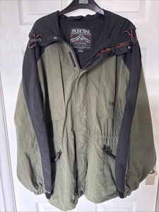 CHAQUETA PACIFIC TRAIL - GRANDE - ABRIGO CON CAPUCHA CAQUI/NEGRO - CORTAVIENTOS LLUVIA - HOMBRE - Imagen 1 de 12