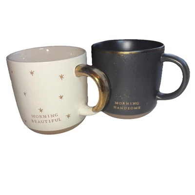 Hermoso y hermoso juego de tazas Hearth & Hand with Magnolia Morning vacaciones doradas Foto 1 de 4