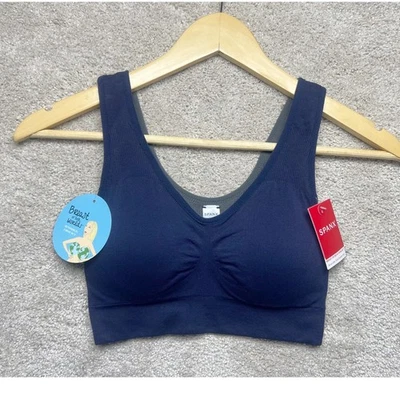 Sujetador SPANX Reversible Confort Medianoche Azul Marino Gris S/P Nuevo con Etiquetas Pecho de Ambos Mundos Foto 1 de 4