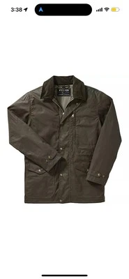 Filson Cover Cloth Mile Marker Coat Otter green Dark Olive Dark Army  CC usa  - Image 1 of 4