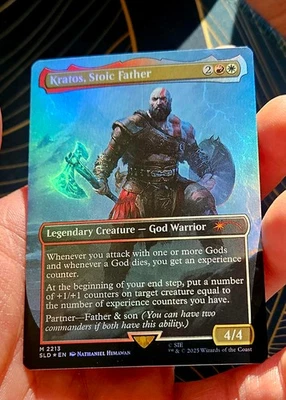 Kratos, Stoic Father (RAINBOW FOIL) | Secret Lair x God of War (MTG) | NM EN - Image 1 of 3