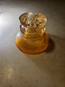 Antique Carnival Glass Insulator Corning Pyrex 662 Beautiful Sunset Color- NICE! - Picture 1 of 16