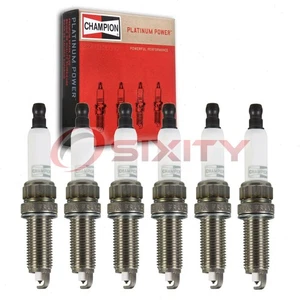 6 pc Champion Platinum Spark Plugs for 2013-2015 BMW 740i 3.0L L6 Ignition od - Picture 1 of 5