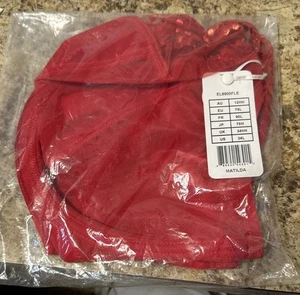 Elomi Lace 8900FLE Matilda J Hook Red Bra US 34L  Underwired - Picture 1 of 3