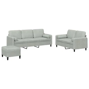 Sofa Set Accent Couch Sectional Sofa for Living Room 2 Piece Velvet vidaXL - Picture 1 of 84