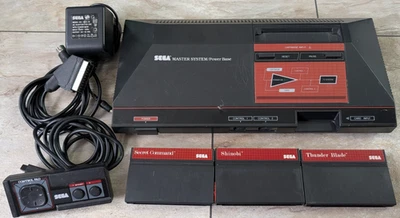 Sega Master System Konsole - Spielkonsole Secret Command Shinobi Thunder Blade - Bild 1 von 4