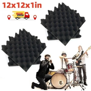 NEW Acoustic Wall Panel Tiles Studio Sound Proofing Insulation Foam Thick Pad UK - Picture 1 of 26