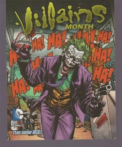 4" x 5" DC Comics NEU 52 3D Schurken Monat Werbung Veröffentlichung Zeitplan Karte - Bild 1 von 2