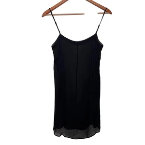 Camiseta sin mangas Isabel Marant 100 % seda cami negra transparente talla 38 - Imagen 1 de 8