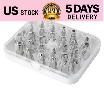 Juego de puntas decorativas de lujo, 29 piezas, acero inoxidable y plástico Foto 1 de 4